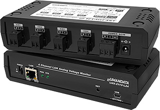 4CH 独立絶縁型 LAN アナログ電圧モニタ　LNX-211V-L24